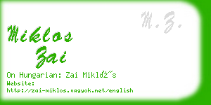 miklos zai business card